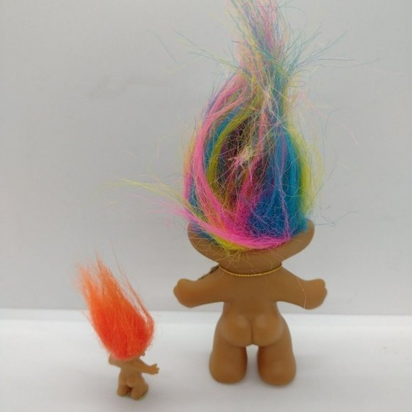 Vintage Troll Dolls Russ mini rainbow with tag - Picture 4 of 4